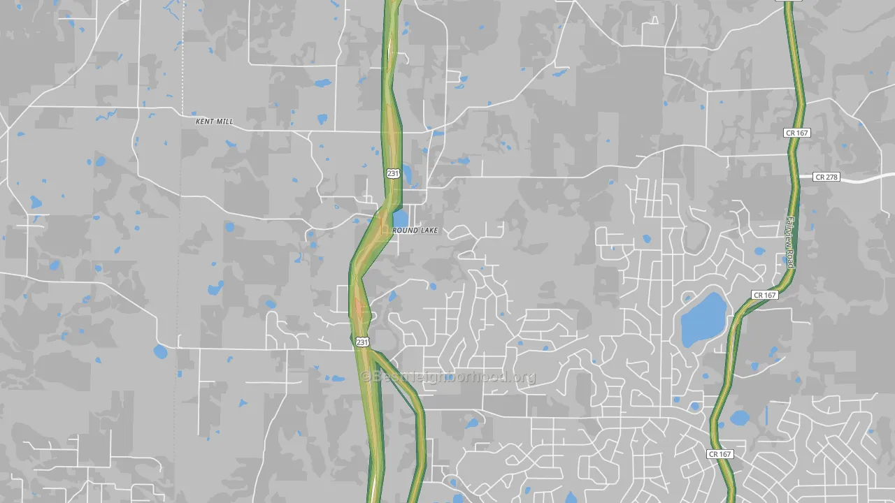 32420, FL Map of Noise Levels in 32420