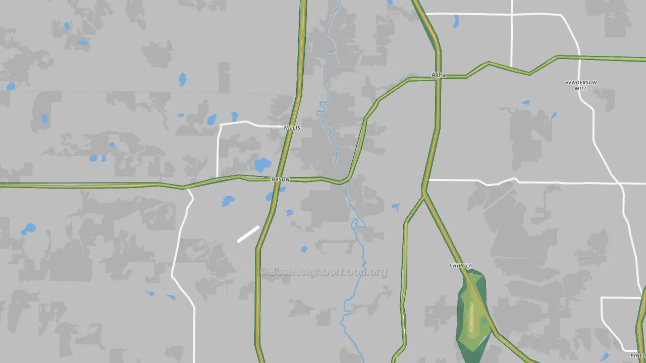 32421, FL Map of Noise Levels in 32421