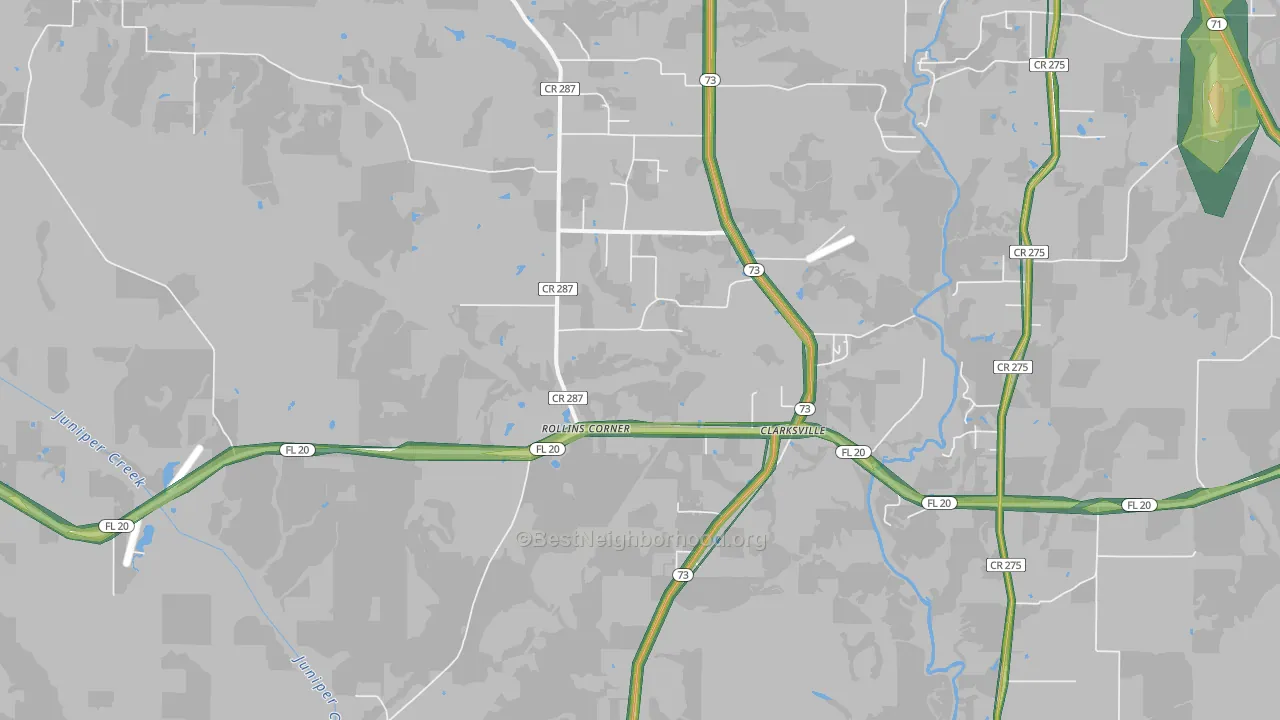 32430, FL Map of Noise Levels in 32430