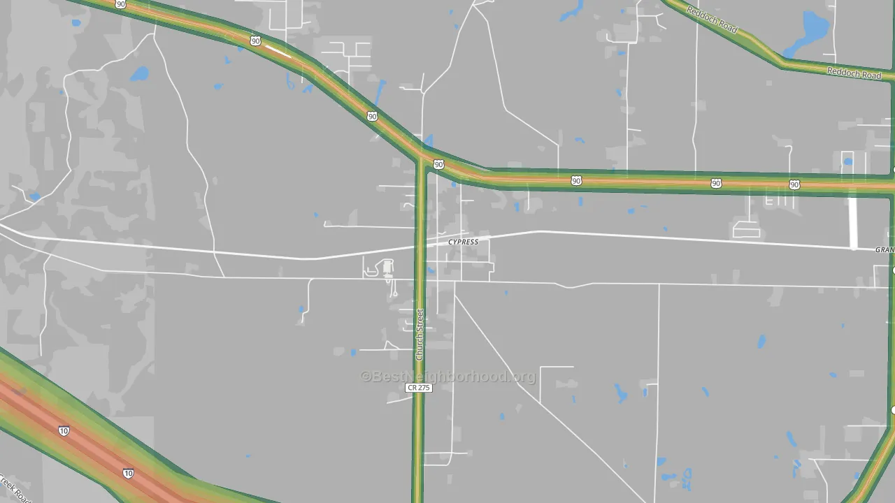 32432, FL Map of Noise Levels in 32432
