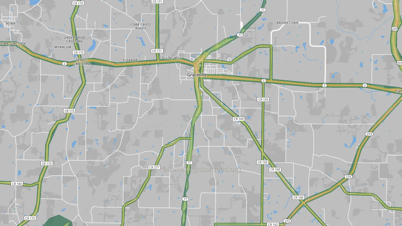 32440, FL Map of Noise Levels in 32440