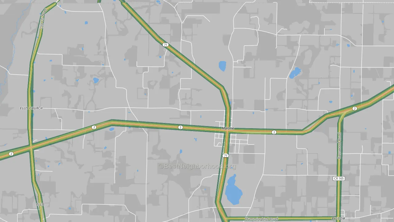 32445, FL Map of Noise Levels in 32445