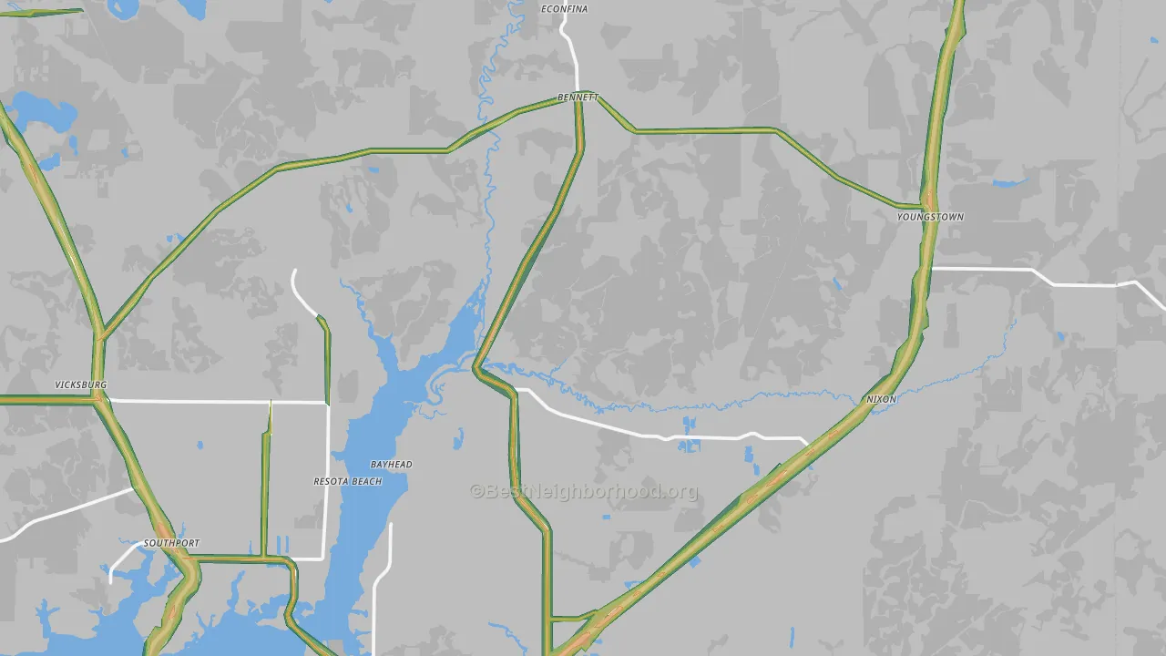 32466, FL Map of Noise Levels in 32466
