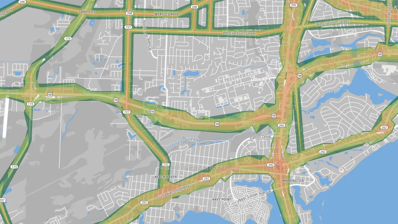 32512, FL Map of Noise Levels in 32512