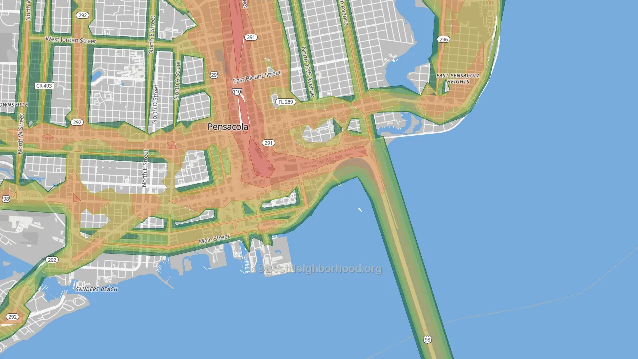32520, FL Map of Noise Levels in 32520