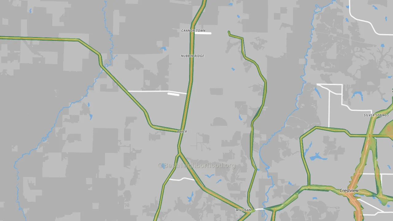 32531, FL Map of Noise Levels in 32531