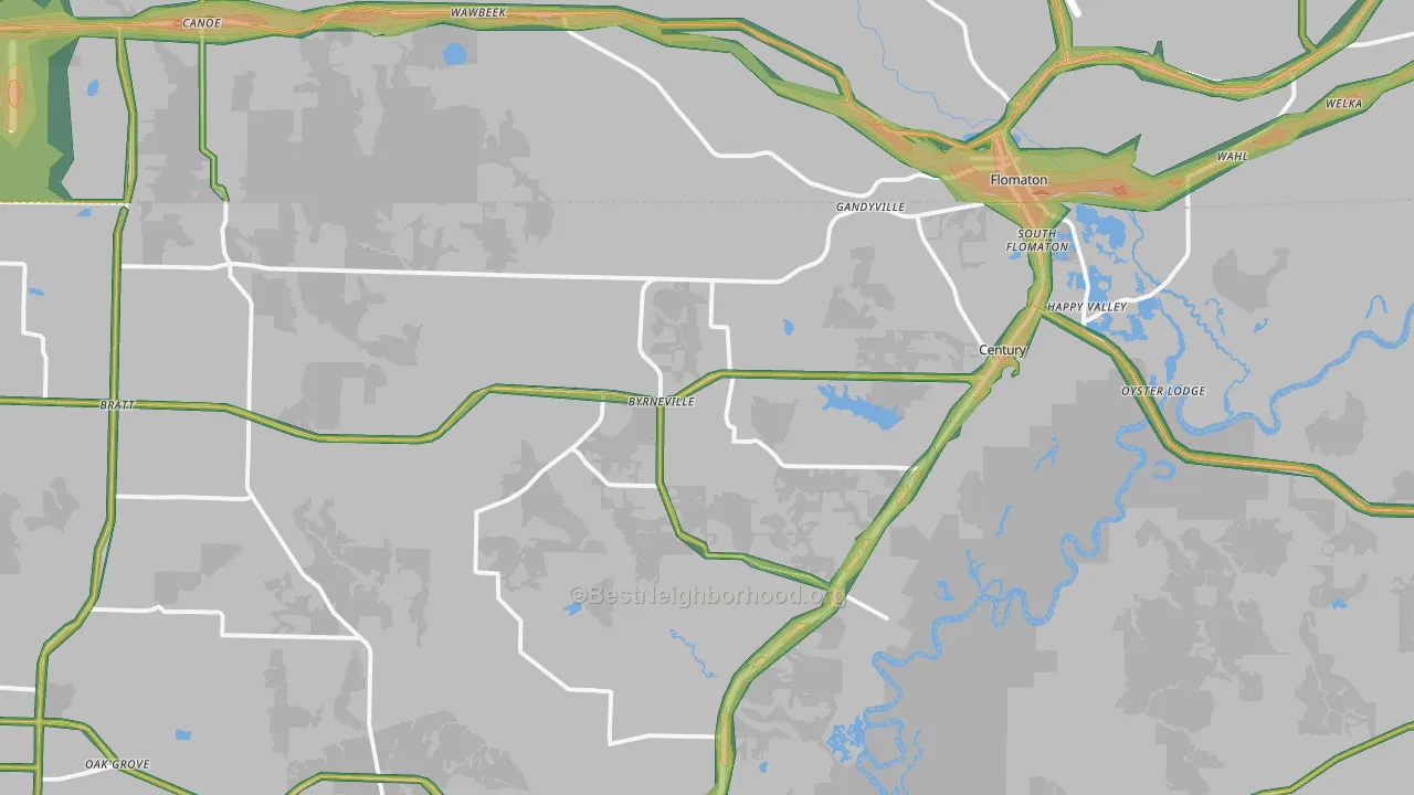 32535, FL Map of Noise Levels in 32535