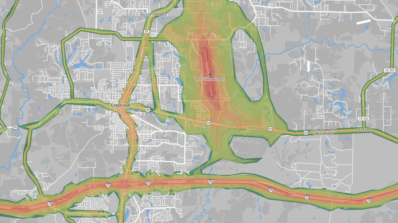 32539, FL Map of Noise Levels in 32539