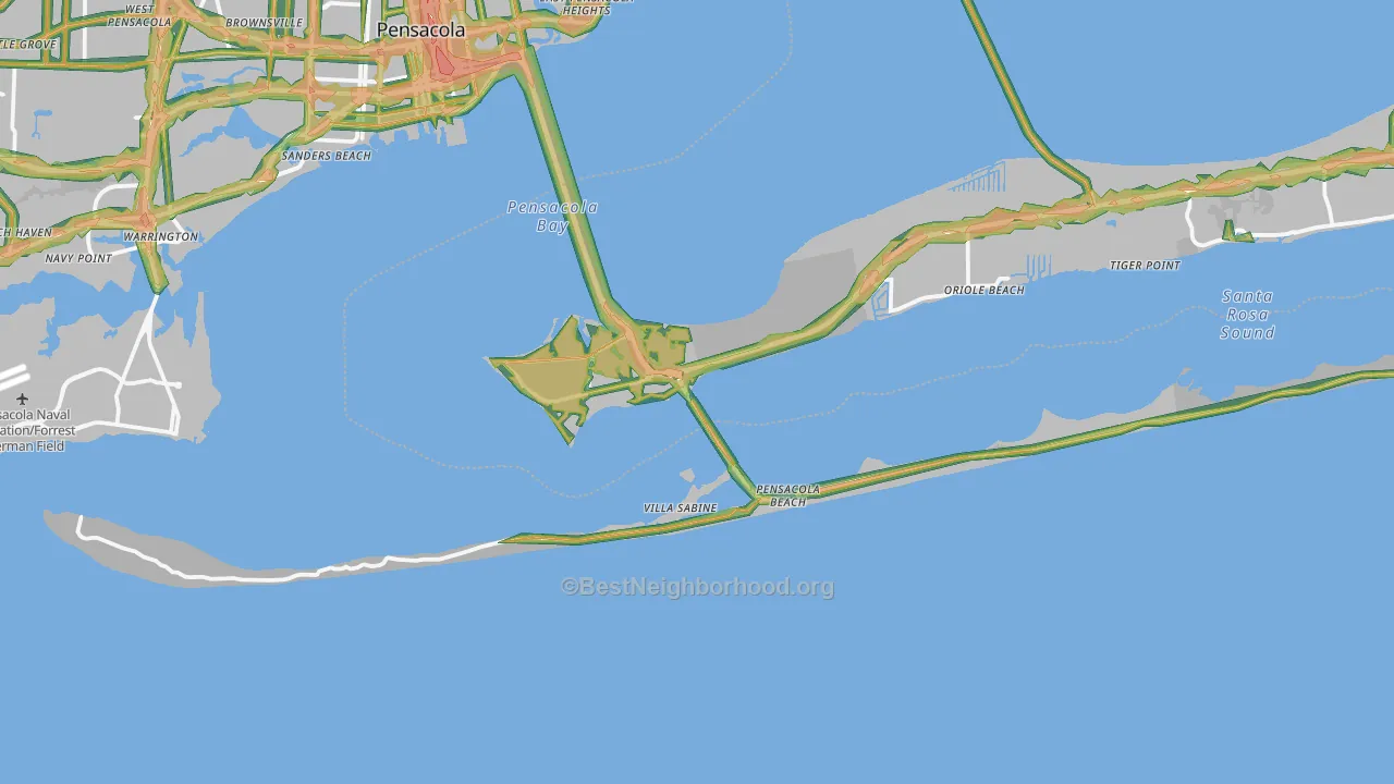 32561, FL Map of Noise Levels in 32561