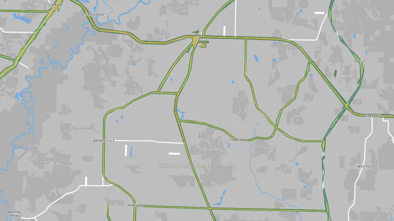 32565, FL Map of Noise Levels in 32565