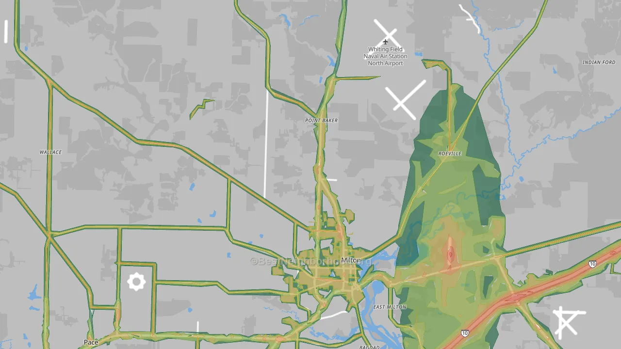 32570, FL Map of Noise Levels in 32570