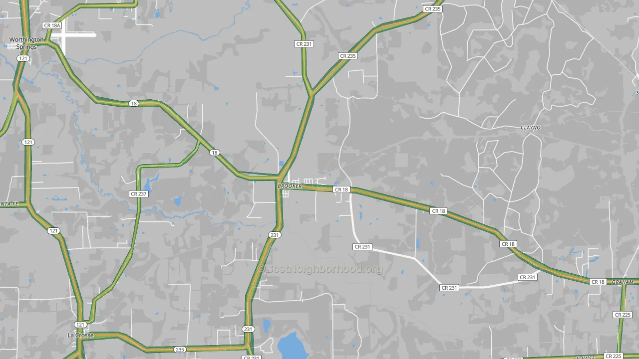 32622, FL Map of Noise Levels in 32622