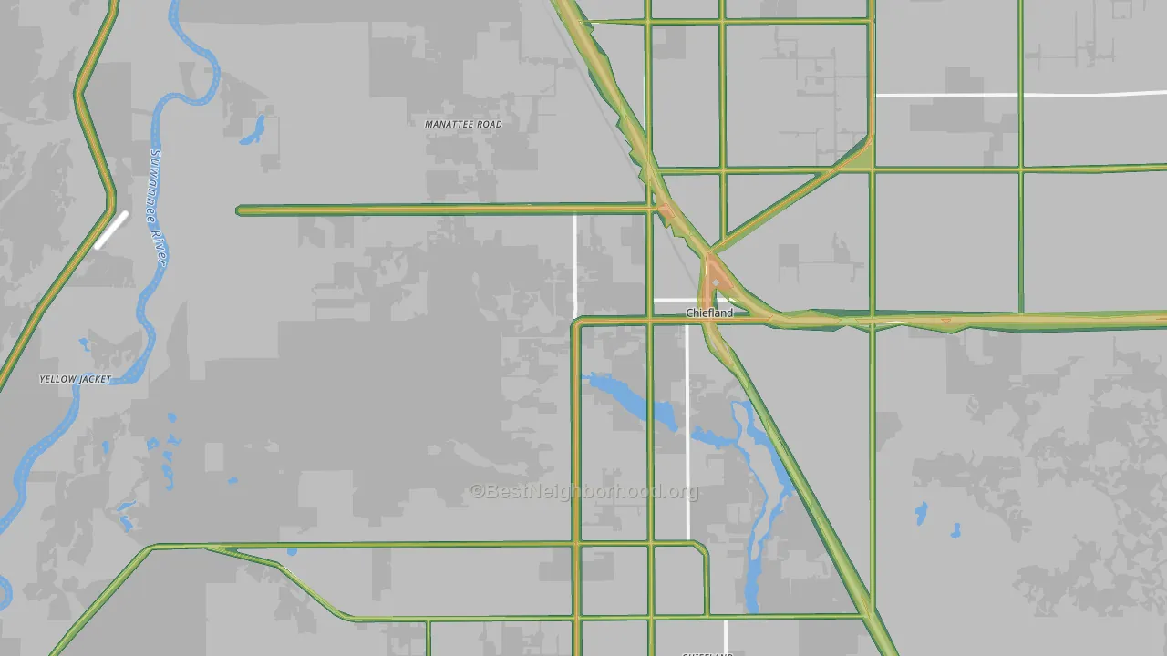 32626, FL Map of Noise Levels in 32626