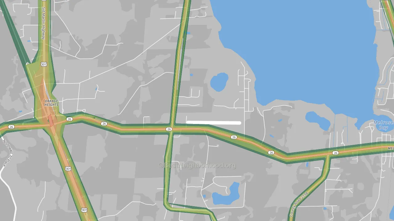 32631, FL Map of Noise Levels in 32631