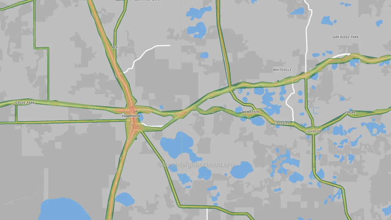 32640, FL Map of Noise Levels in 32640