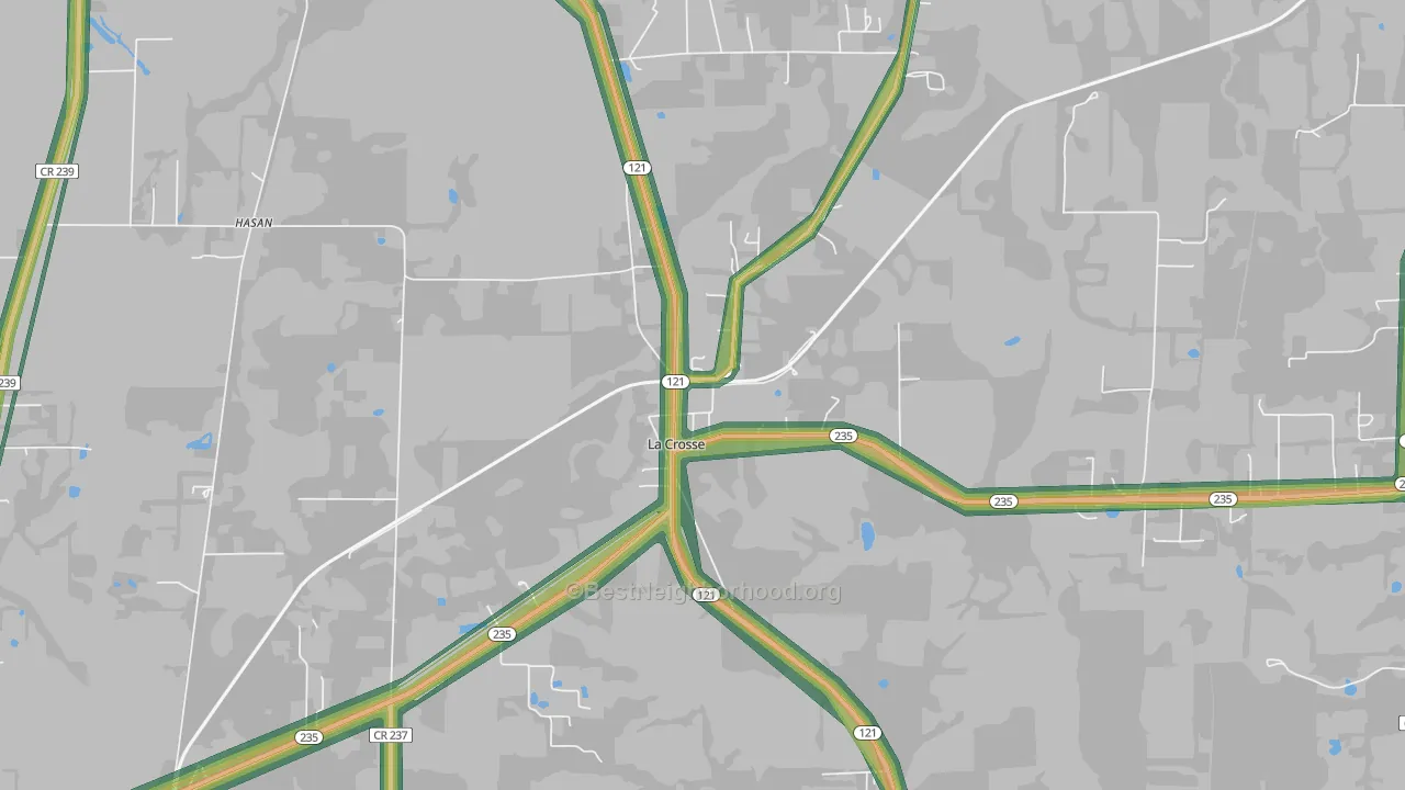32658, FL Map of Noise Levels in 32658