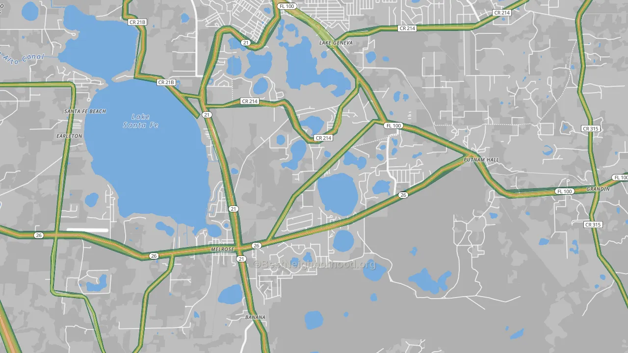 32666, FL Map of Noise Levels in 32666