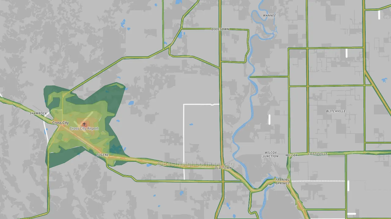 32680, FL Map of Noise Levels in 32680