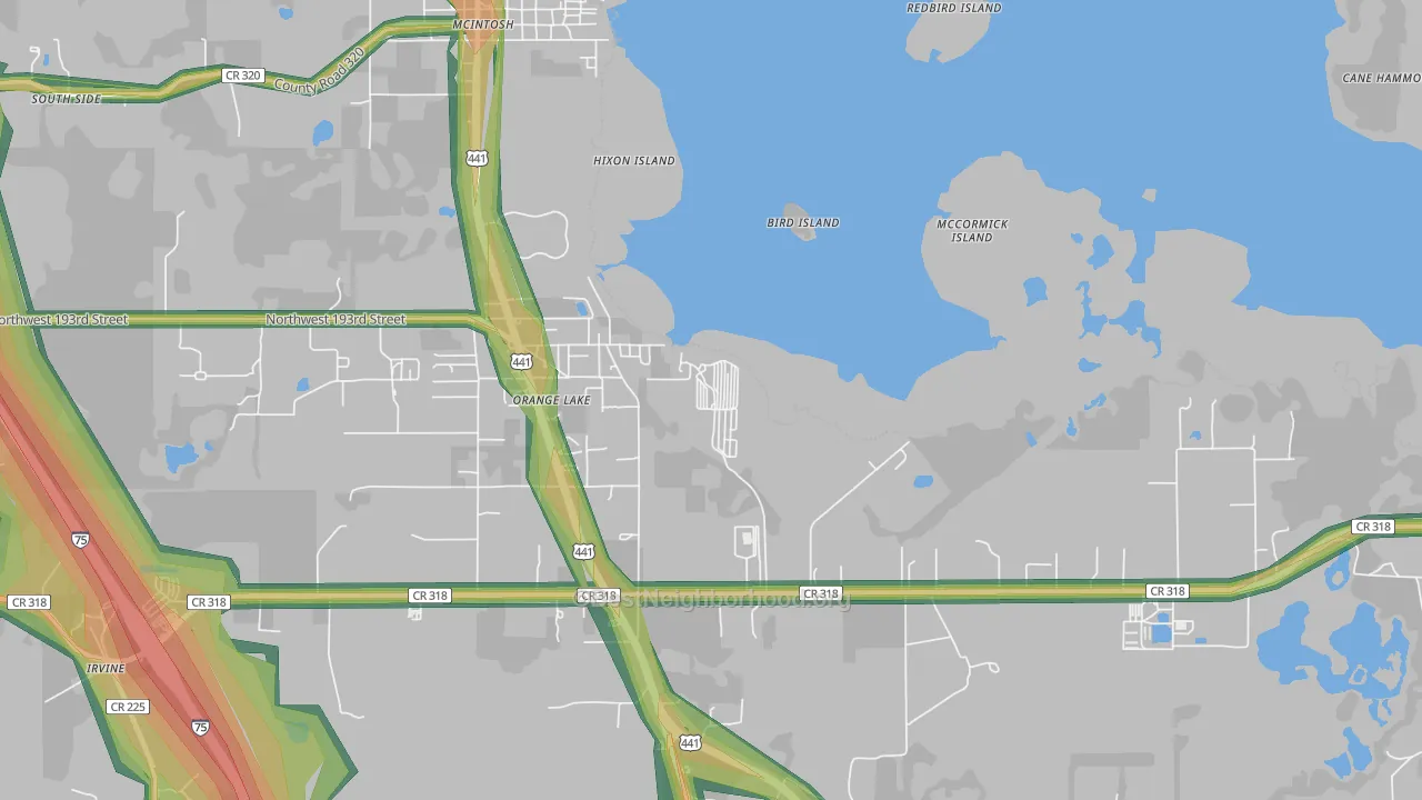 32681, FL Map of Noise Levels in 32681