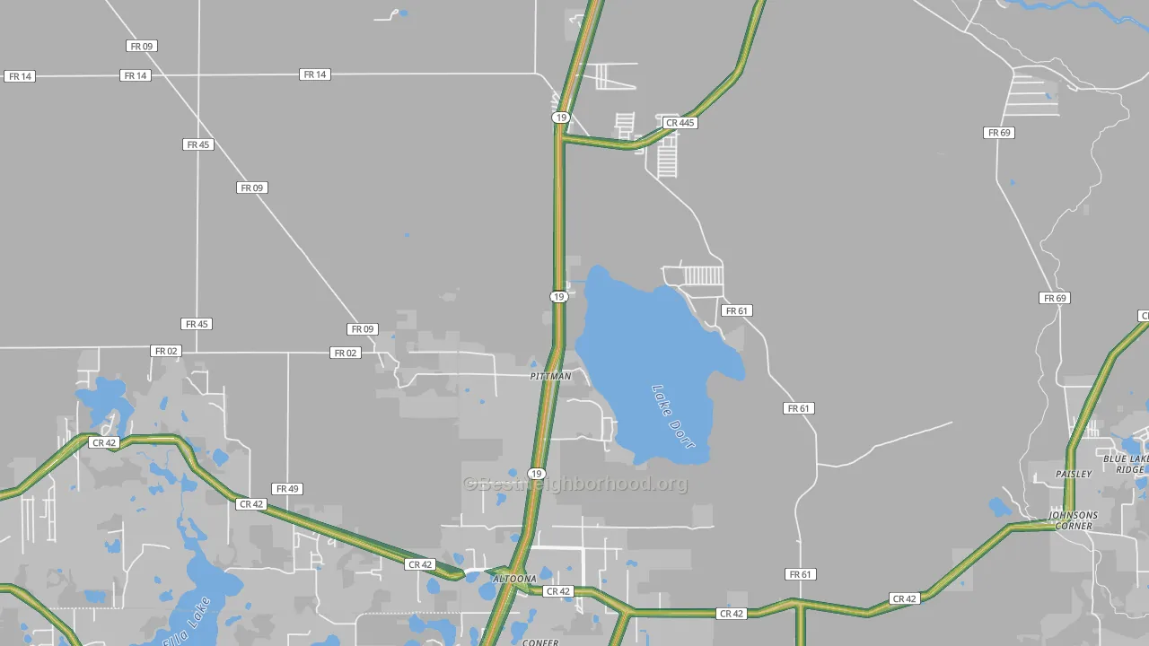 32702, FL Map of Noise Levels in 32702