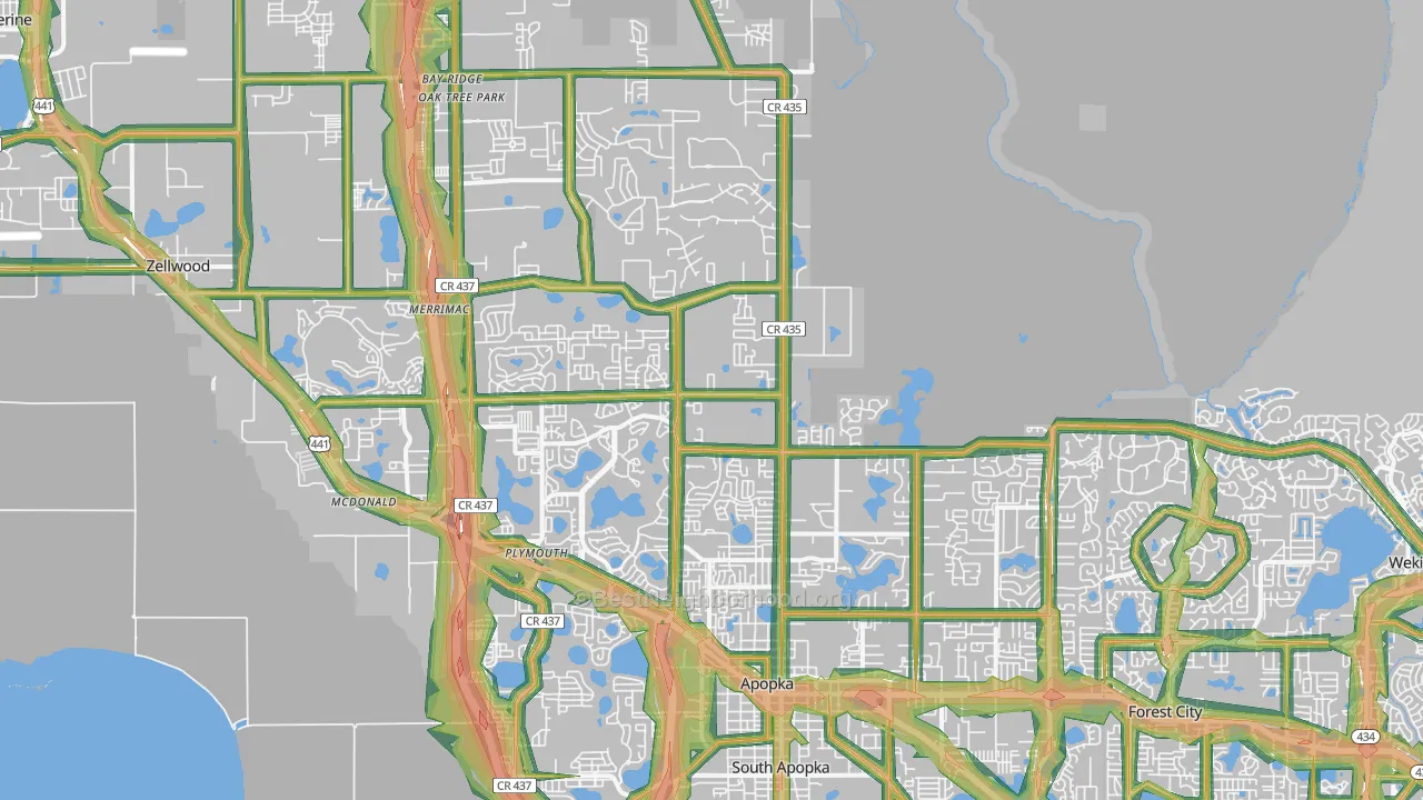 32712, FL Map of Noise Levels in 32712
