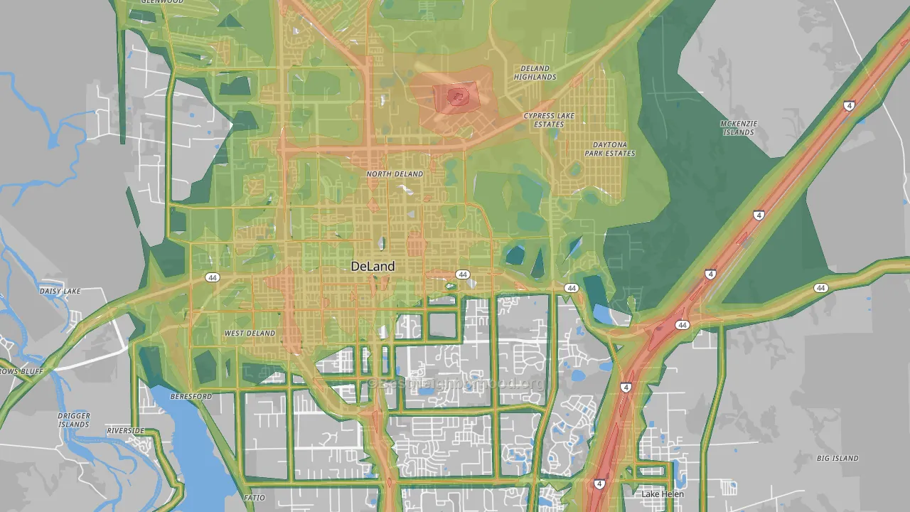 32724, FL Map of Noise Levels in 32724