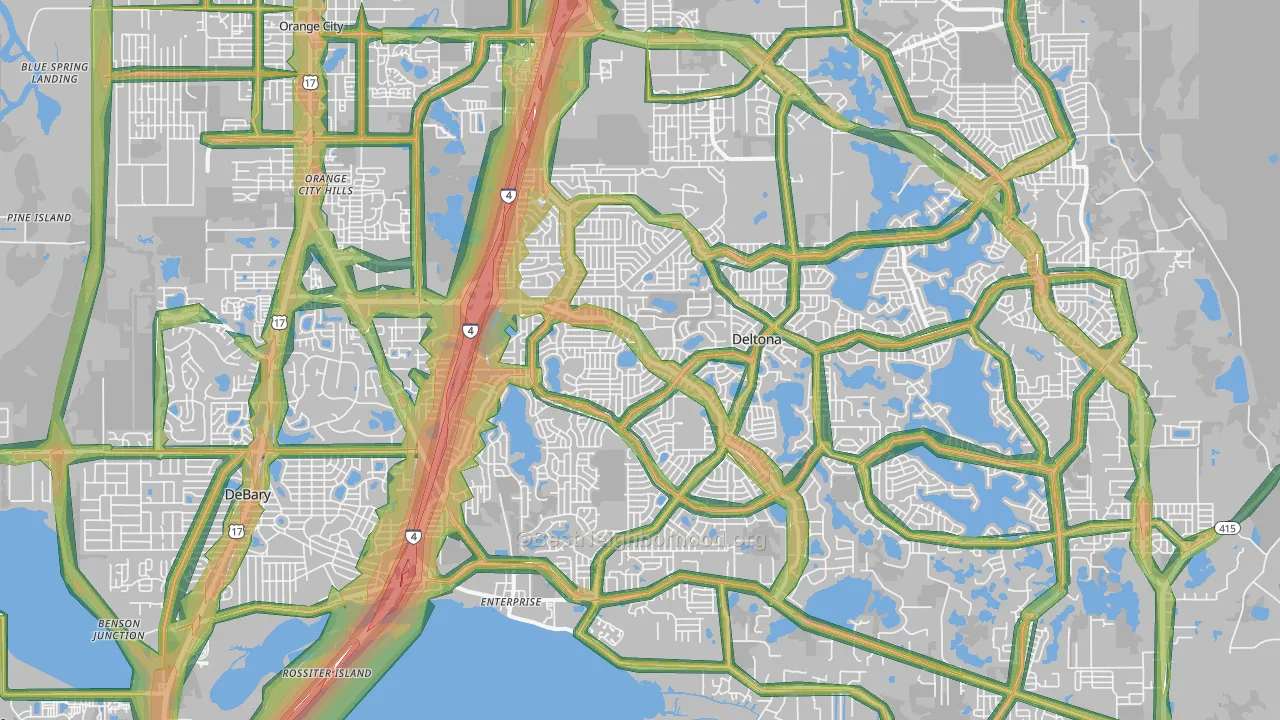 32725, FL Map of Noise Levels in 32725
