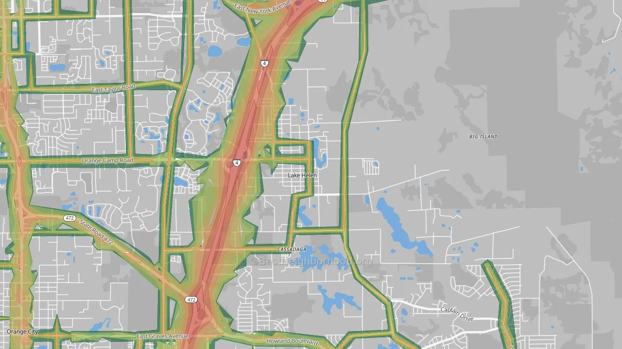 32744, FL Map of Noise Levels in 32744