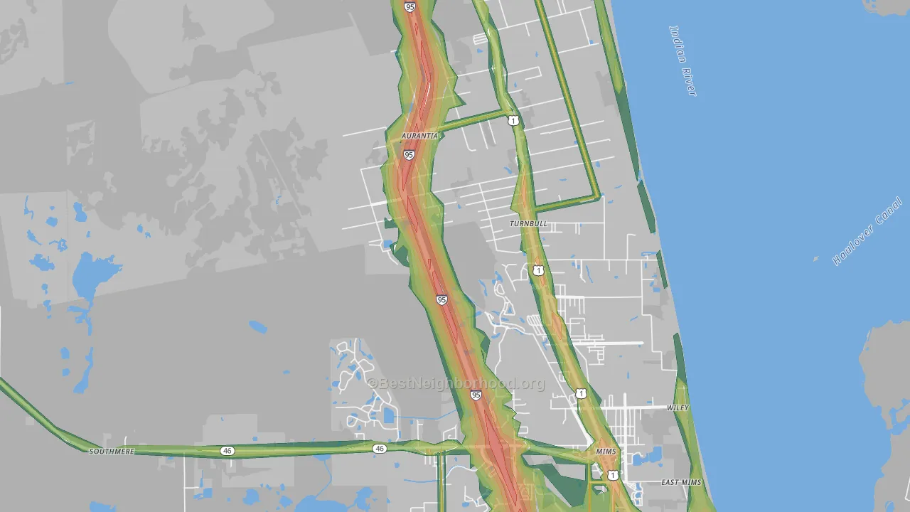 32754, FL Map of Noise Levels in 32754