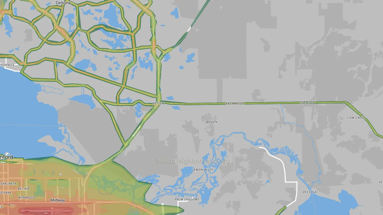 32764, FL Map of Noise Levels in 32764