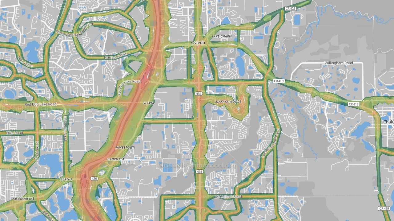 32765, FL Map of Noise Levels in 32765