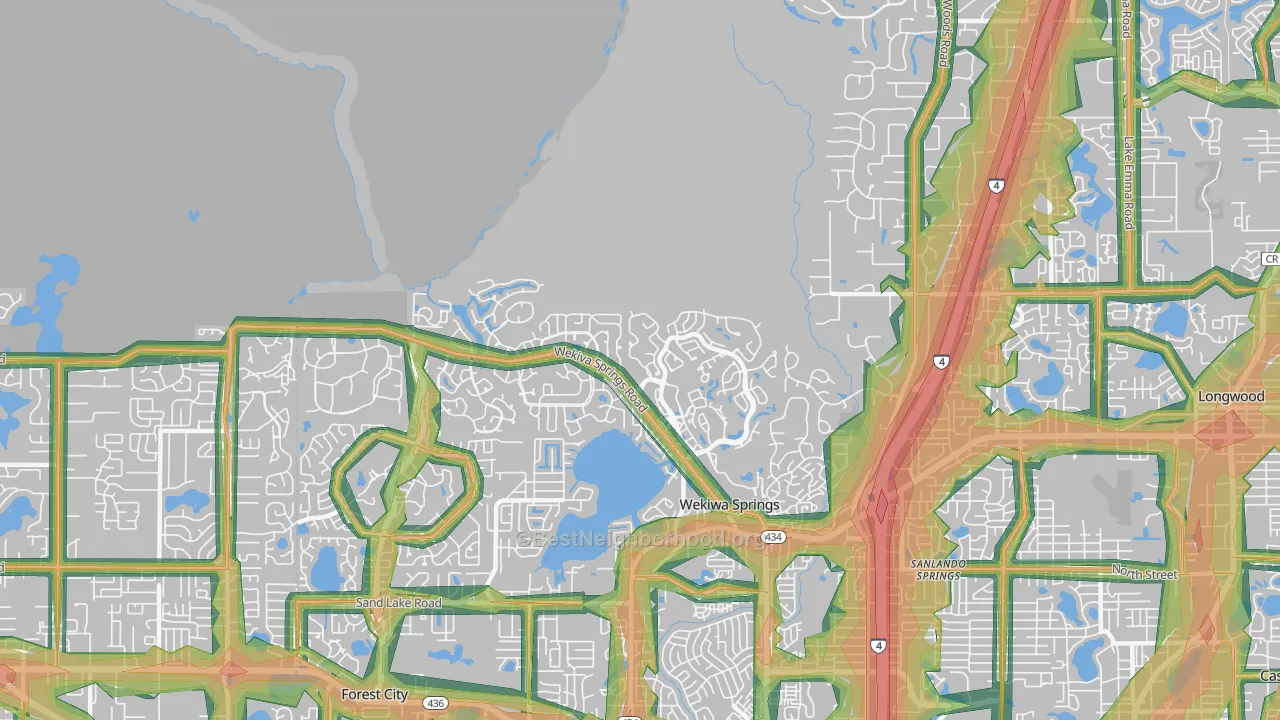 32779, FL Map of Noise Levels in 32779