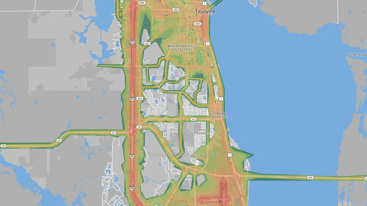 32780, FL Map of Noise Levels in 32780