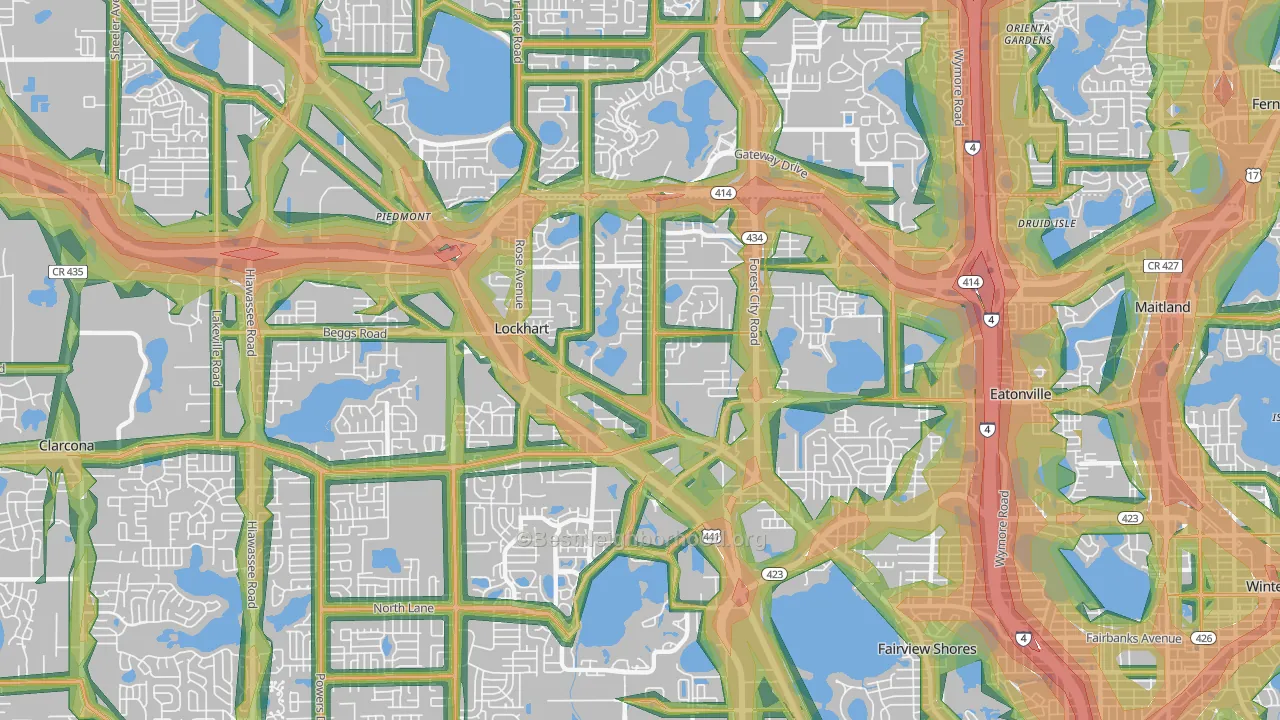 32810, FL Map of Noise Levels in 32810