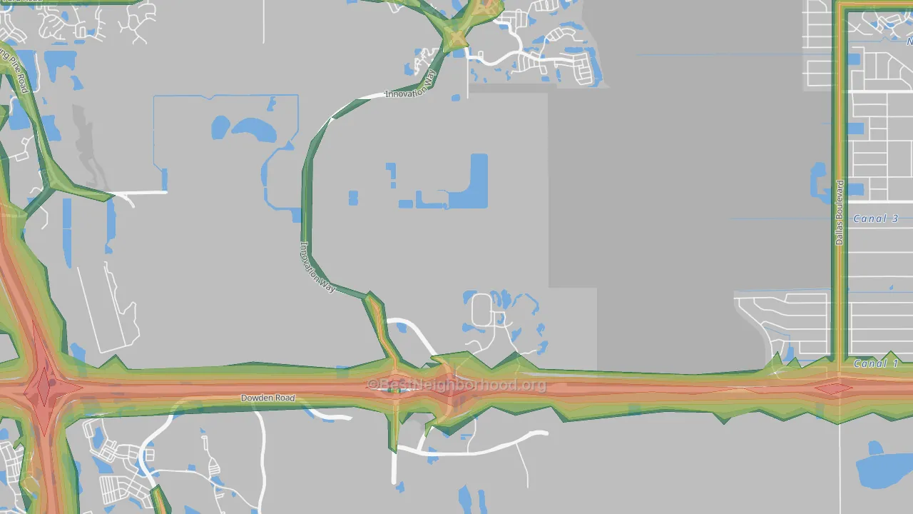 32831, FL Map of Noise Levels in 32831