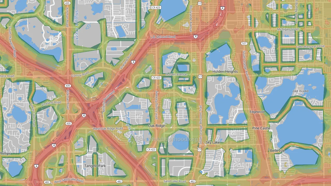 32839, FL Map of Noise Levels in 32839