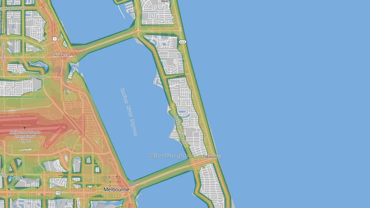 32903, FL Map of Noise Levels in 32903