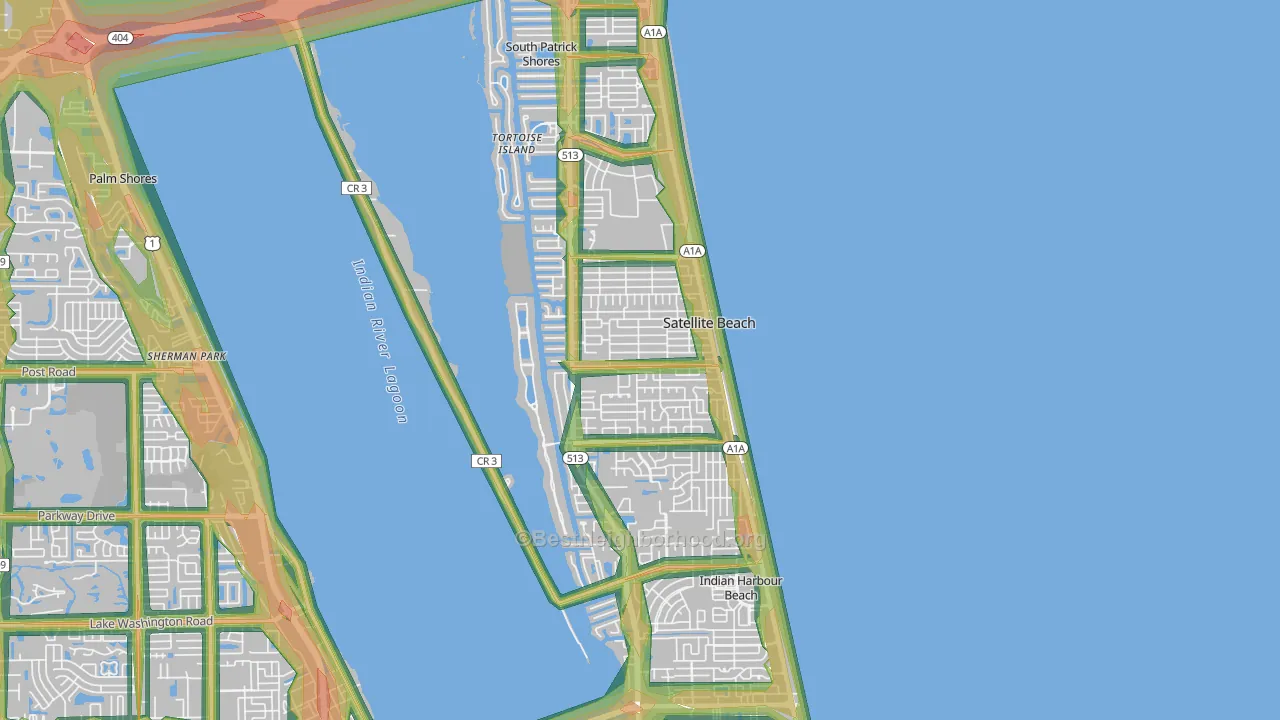 32937, FL Map of Noise Levels in 32937