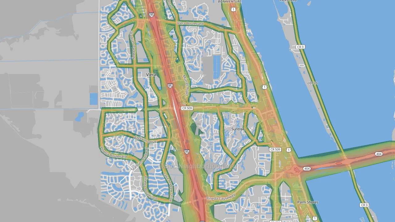 32940, FL Map of Noise Levels in 32940