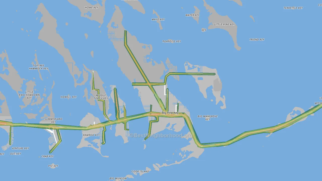33043, FL Map of Noise Levels in 33043