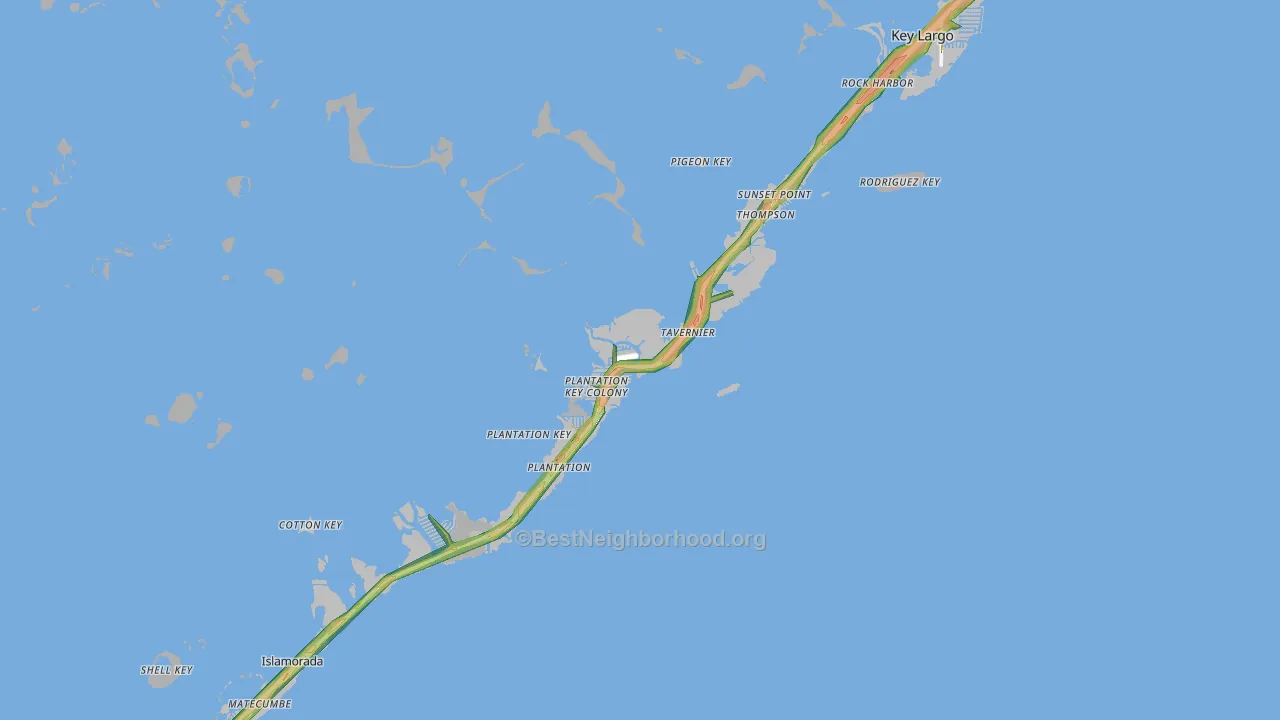 33070, FL Map of Noise Levels in 33070