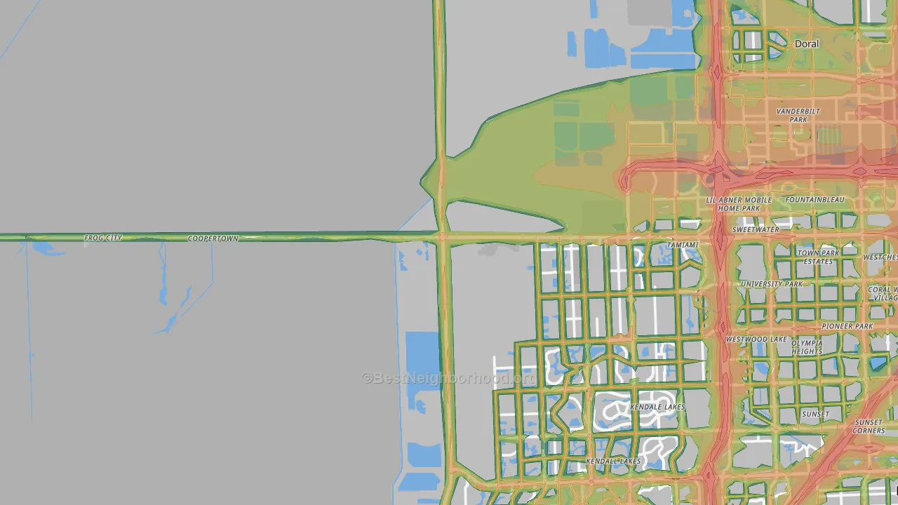 33194, FL Map of Noise Levels in 33194