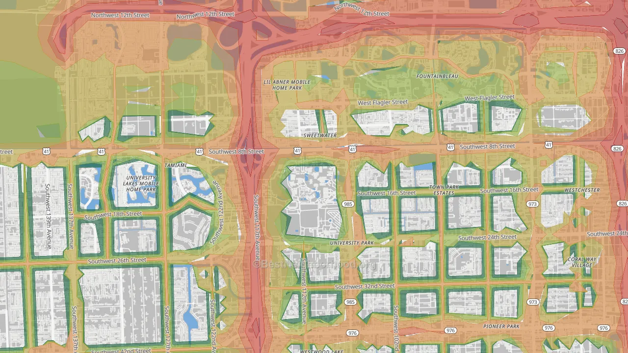 33199, FL Map of Noise Levels in 33199