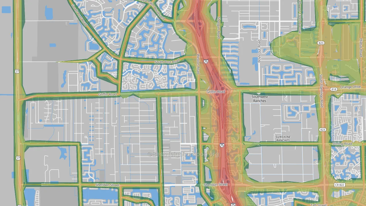 33331, FL Map of Noise Levels in 33331