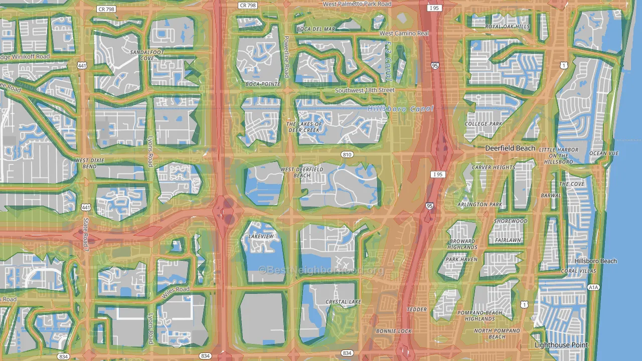 33442, FL Map of Noise Levels in 33442