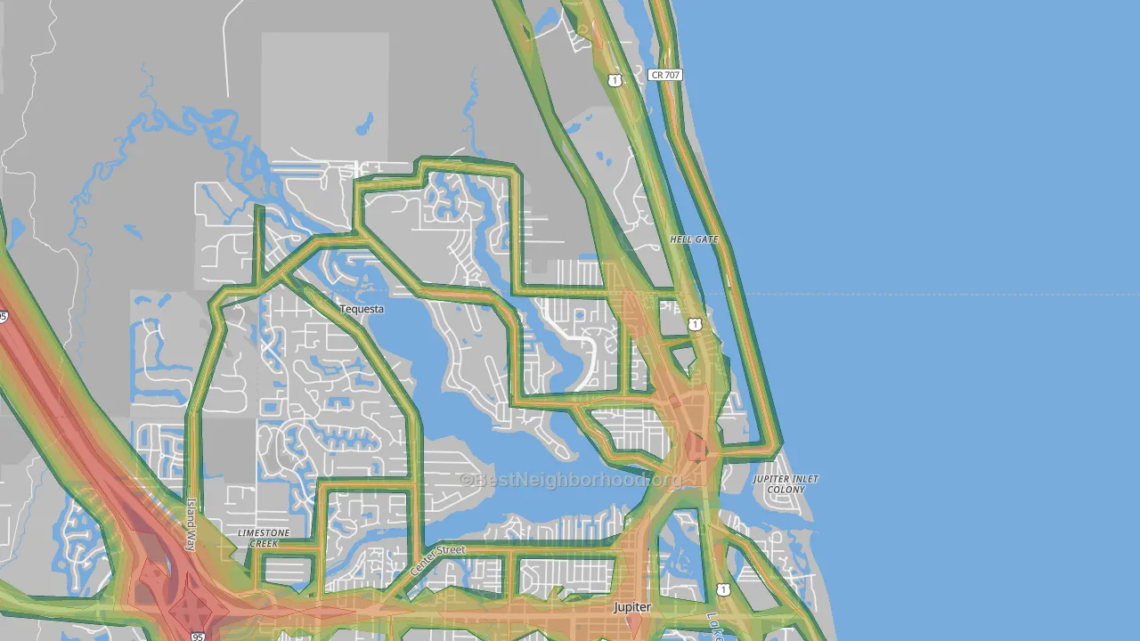 33469, FL Map of Noise Levels in 33469