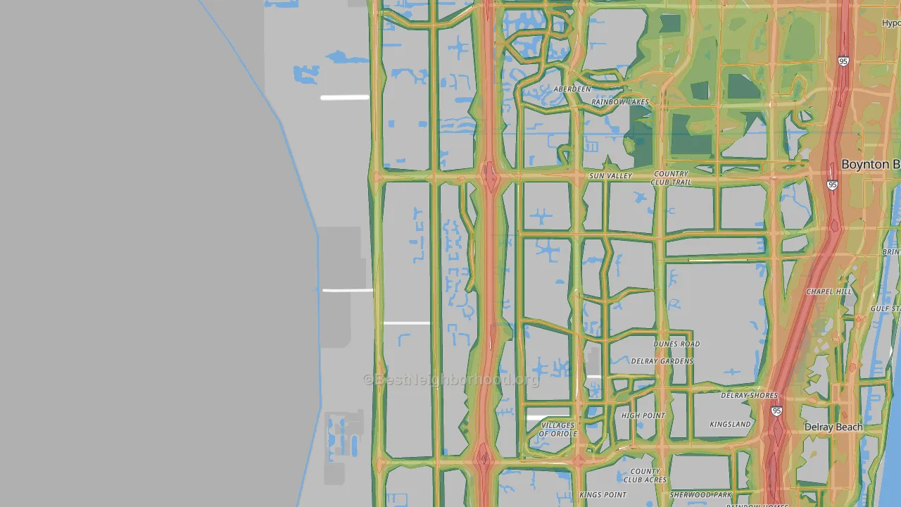 33473, FL Map of Noise Levels in 33473