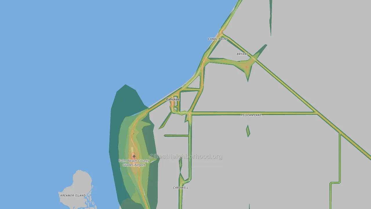 33476, FL Map of Noise Levels in 33476