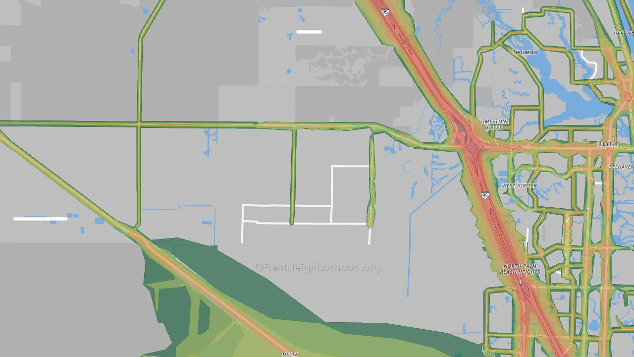 33478, FL Map of Noise Levels in 33478