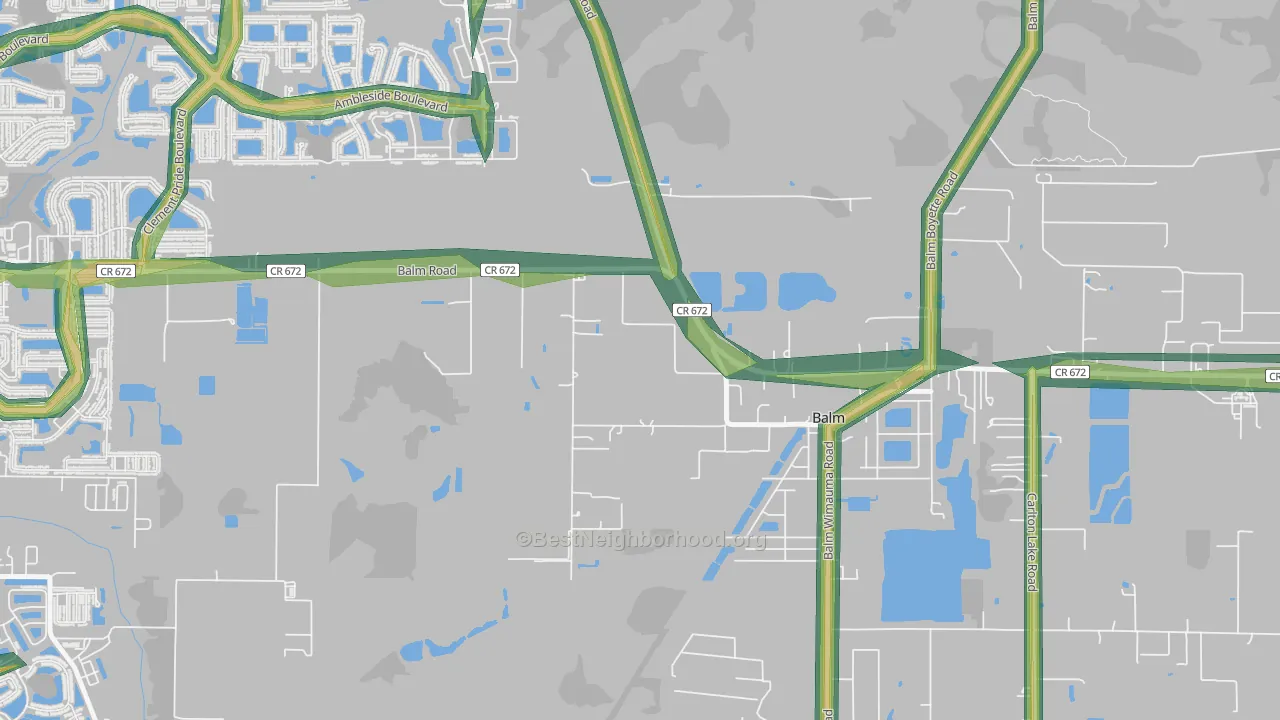 33503, FL Map of Noise Levels in 33503